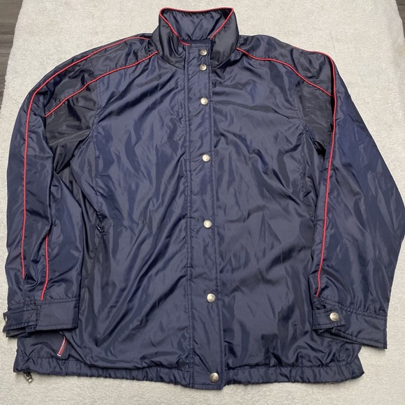 Ralph Lauren Jackets & Blazers - Vintage Ralph Lauren Jacket Womens Medium Navy Blue Snap Button Windbreaker 90s
